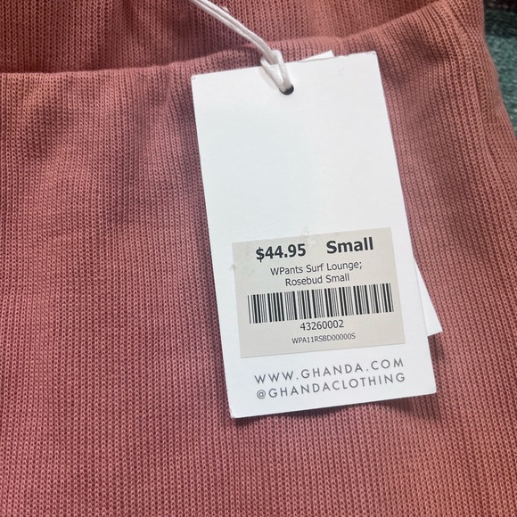 Ghanda Women’s Surf Lounge Wideleg Pants Rosebud Small - Picture 2 of 4